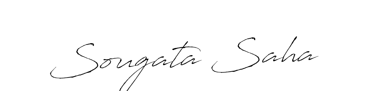 Make a beautiful signature design for name Sougata Saha. With this signature (Antro_Vectra) style, you can create a handwritten signature for free. Sougata Saha signature style 6 images and pictures png