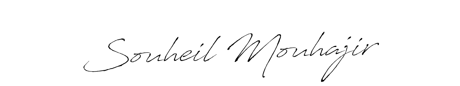 if you are searching for the best signature style for your name Souheil Mouhajir. so please give up your signature search. here we have designed multiple signature styles  using Antro_Vectra. Souheil Mouhajir signature style 6 images and pictures png