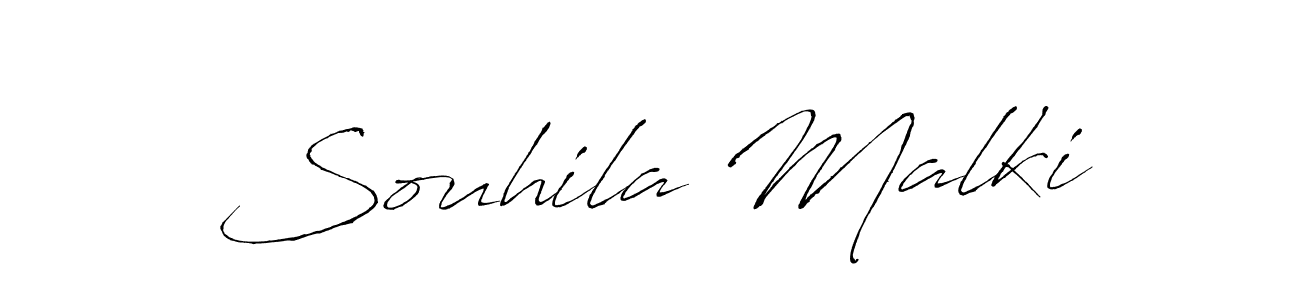 Make a beautiful signature design for name Souhila Malki. With this signature (Antro_Vectra) style, you can create a handwritten signature for free. Souhila Malki signature style 6 images and pictures png
