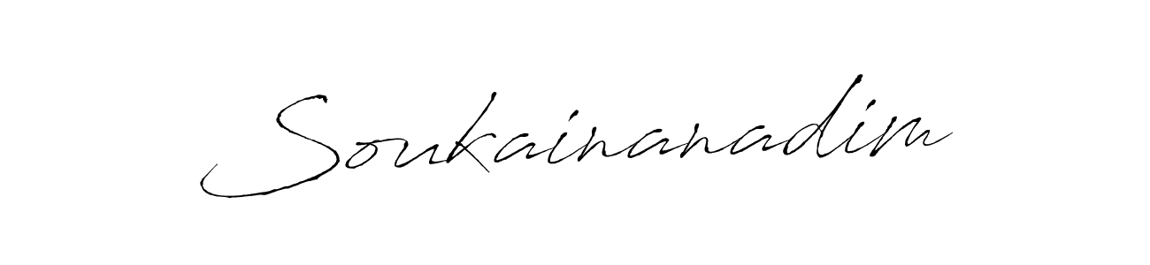 Make a beautiful signature design for name Soukainanadim. With this signature (Antro_Vectra) style, you can create a handwritten signature for free. Soukainanadim signature style 6 images and pictures png