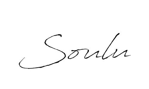 How to make Soulu signature? Antro_Vectra is a professional autograph style. Create handwritten signature for Soulu name. Soulu signature style 6 images and pictures png