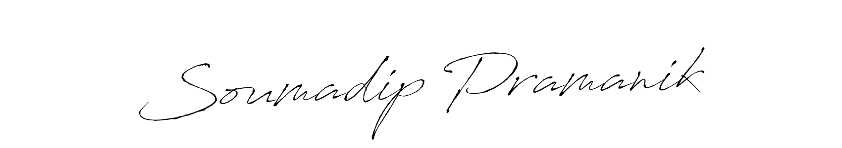 How to make Soumadip Pramanik name signature. Use Antro_Vectra style for creating short signs online. This is the latest handwritten sign. Soumadip Pramanik signature style 6 images and pictures png