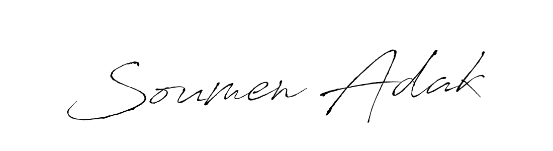 Make a beautiful signature design for name Soumen Adak. With this signature (Antro_Vectra) style, you can create a handwritten signature for free. Soumen Adak signature style 6 images and pictures png