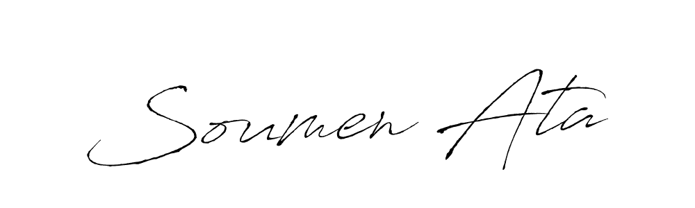 Soumen Ata stylish signature style. Best Handwritten Sign (Antro_Vectra) for my name. Handwritten Signature Collection Ideas for my name Soumen Ata. Soumen Ata signature style 6 images and pictures png