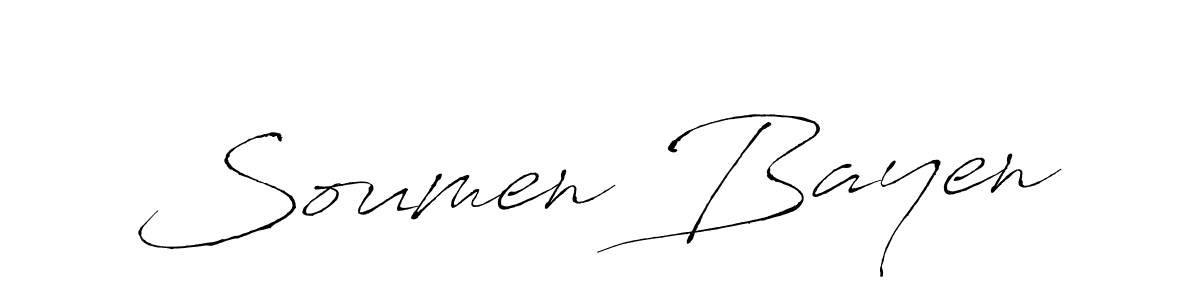 Soumen Bayen stylish signature style. Best Handwritten Sign (Antro_Vectra) for my name. Handwritten Signature Collection Ideas for my name Soumen Bayen. Soumen Bayen signature style 6 images and pictures png