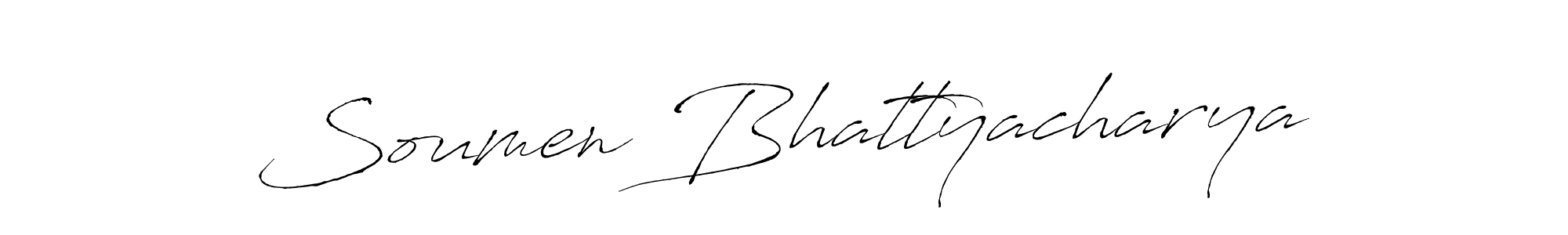 Soumen Bhattyacharya stylish signature style. Best Handwritten Sign (Antro_Vectra) for my name. Handwritten Signature Collection Ideas for my name Soumen Bhattyacharya. Soumen Bhattyacharya signature style 6 images and pictures png