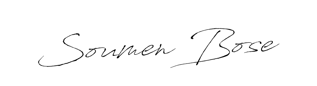 How to make Soumen Bose name signature. Use Antro_Vectra style for creating short signs online. This is the latest handwritten sign. Soumen Bose signature style 6 images and pictures png