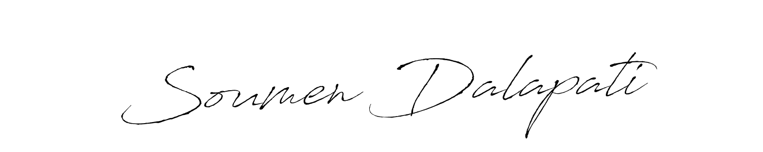 Create a beautiful signature design for name Soumen Dalapati. With this signature (Antro_Vectra) fonts, you can make a handwritten signature for free. Soumen Dalapati signature style 6 images and pictures png