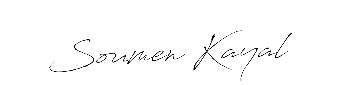 How to make Soumen Kayal name signature. Use Antro_Vectra style for creating short signs online. This is the latest handwritten sign. Soumen Kayal signature style 6 images and pictures png