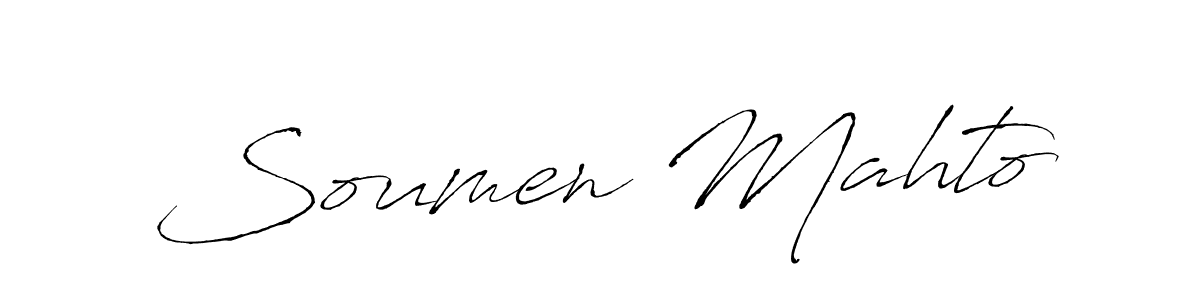 The best way (Antro_Vectra) to make a short signature is to pick only two or three words in your name. The name Soumen Mahto include a total of six letters. For converting this name. Soumen Mahto signature style 6 images and pictures png
