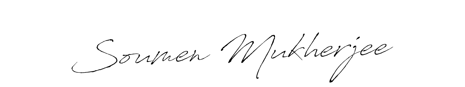 Make a beautiful signature design for name Soumen Mukherjee. With this signature (Antro_Vectra) style, you can create a handwritten signature for free. Soumen Mukherjee signature style 6 images and pictures png