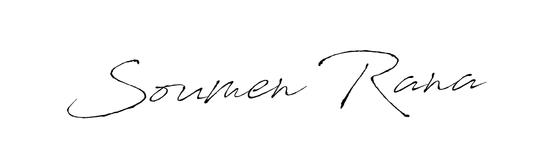 Soumen Rana stylish signature style. Best Handwritten Sign (Antro_Vectra) for my name. Handwritten Signature Collection Ideas for my name Soumen Rana. Soumen Rana signature style 6 images and pictures png