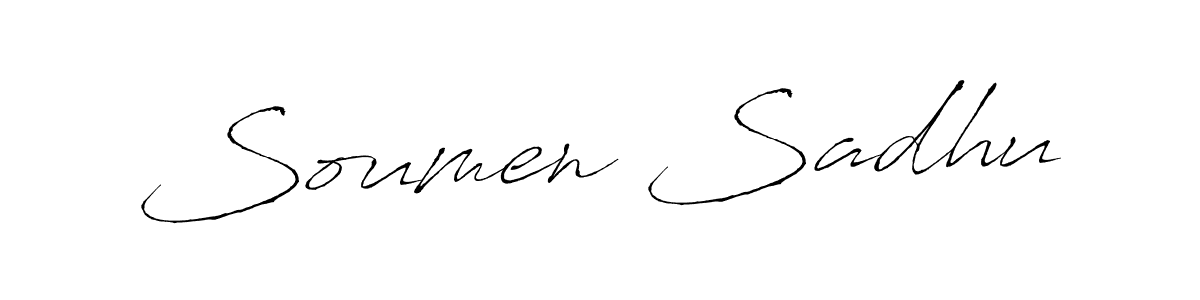 The best way (Antro_Vectra) to make a short signature is to pick only two or three words in your name. The name Soumen Sadhu include a total of six letters. For converting this name. Soumen Sadhu signature style 6 images and pictures png