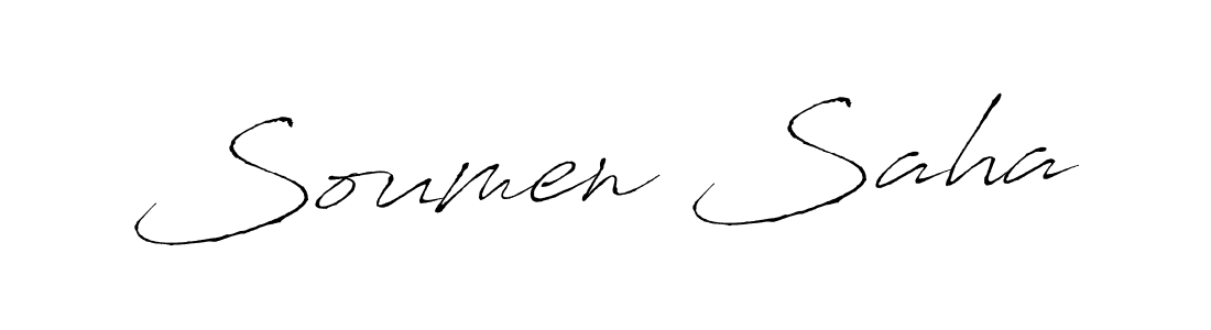 How to make Soumen Saha name signature. Use Antro_Vectra style for creating short signs online. This is the latest handwritten sign. Soumen Saha signature style 6 images and pictures png
