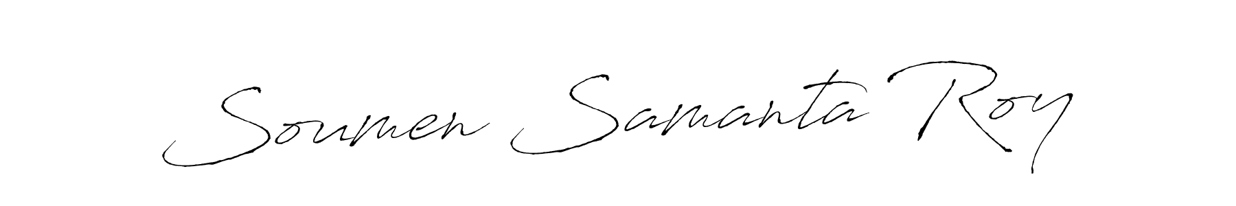 Create a beautiful signature design for name Soumen Samanta Roy. With this signature (Antro_Vectra) fonts, you can make a handwritten signature for free. Soumen Samanta Roy signature style 6 images and pictures png