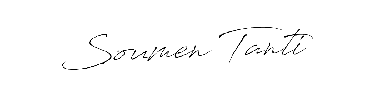 Make a beautiful signature design for name Soumen Tanti. With this signature (Antro_Vectra) style, you can create a handwritten signature for free. Soumen Tanti signature style 6 images and pictures png