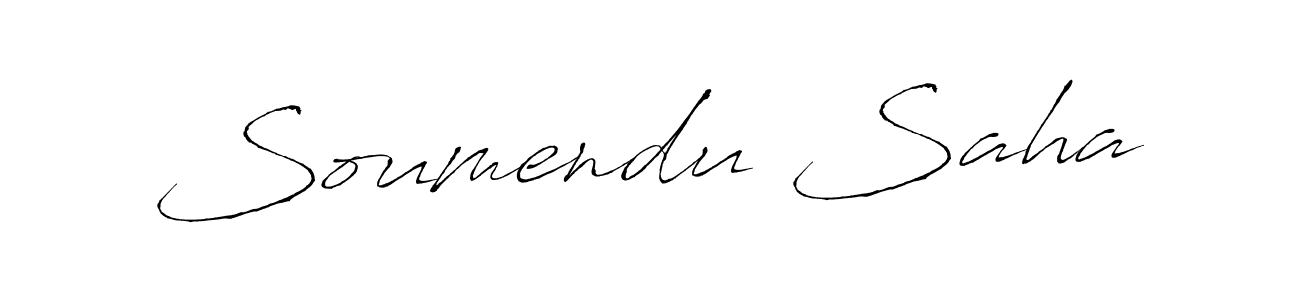 Create a beautiful signature design for name Soumendu Saha. With this signature (Antro_Vectra) fonts, you can make a handwritten signature for free. Soumendu Saha signature style 6 images and pictures png
