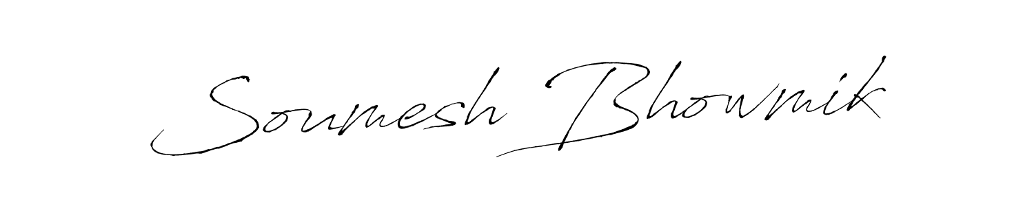Design your own signature with our free online signature maker. With this signature software, you can create a handwritten (Antro_Vectra) signature for name Soumesh Bhowmik. Soumesh Bhowmik signature style 6 images and pictures png