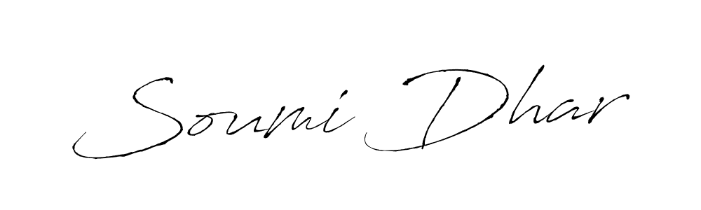 How to make Soumi Dhar signature? Antro_Vectra is a professional autograph style. Create handwritten signature for Soumi Dhar name. Soumi Dhar signature style 6 images and pictures png