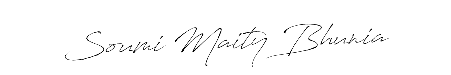 Make a beautiful signature design for name Soumi Maity Bhunia. With this signature (Antro_Vectra) style, you can create a handwritten signature for free. Soumi Maity Bhunia signature style 6 images and pictures png