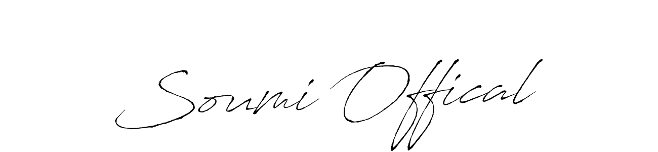 Make a beautiful signature design for name Soumi Offical. With this signature (Antro_Vectra) style, you can create a handwritten signature for free. Soumi Offical signature style 6 images and pictures png