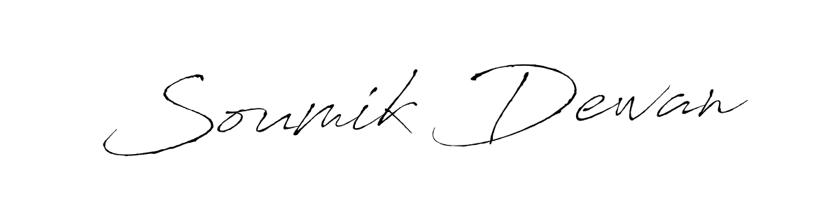 Make a beautiful signature design for name Soumik Dewan. With this signature (Antro_Vectra) style, you can create a handwritten signature for free. Soumik Dewan signature style 6 images and pictures png