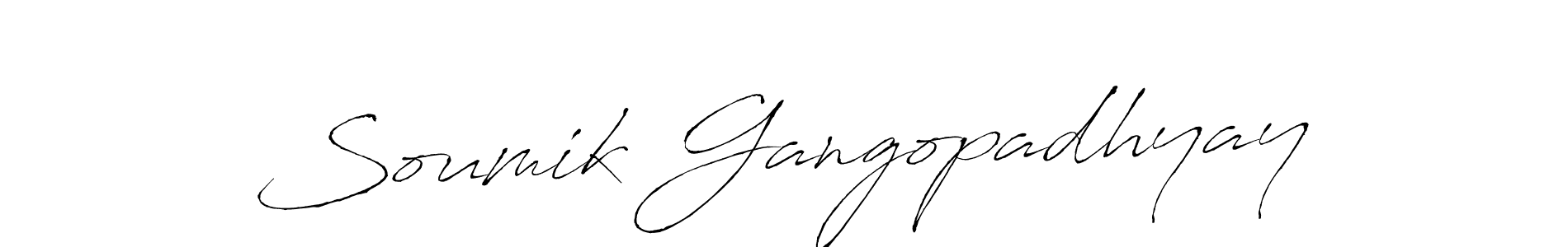 Create a beautiful signature design for name Soumik Gangopadhyay. With this signature (Antro_Vectra) fonts, you can make a handwritten signature for free. Soumik Gangopadhyay signature style 6 images and pictures png