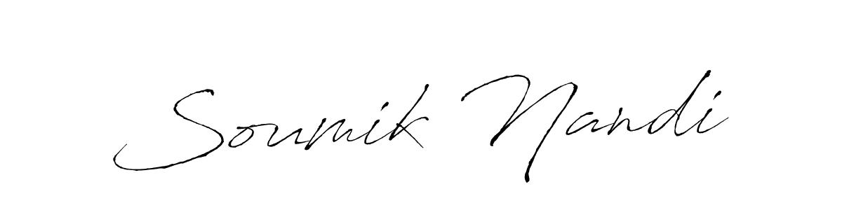 You should practise on your own different ways (Antro_Vectra) to write your name (Soumik Nandi) in signature. don't let someone else do it for you. Soumik Nandi signature style 6 images and pictures png