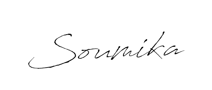 Create a beautiful signature design for name Soumika. With this signature (Antro_Vectra) fonts, you can make a handwritten signature for free. Soumika signature style 6 images and pictures png