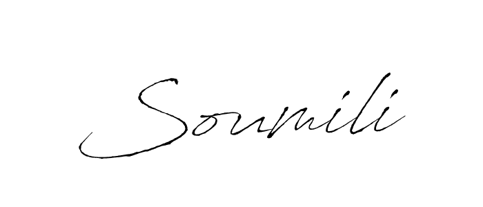 Antro_Vectra is a professional signature style that is perfect for those who want to add a touch of class to their signature. It is also a great choice for those who want to make their signature more unique. Get Soumili name to fancy signature for free. Soumili signature style 6 images and pictures png