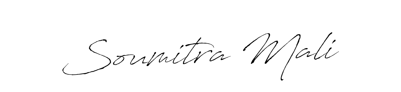 How to make Soumitra Mali name signature. Use Antro_Vectra style for creating short signs online. This is the latest handwritten sign. Soumitra Mali signature style 6 images and pictures png