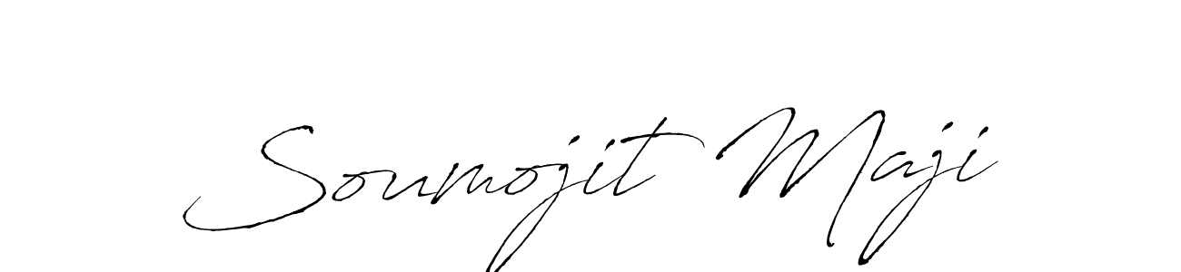 How to make Soumojit Maji name signature. Use Antro_Vectra style for creating short signs online. This is the latest handwritten sign. Soumojit Maji signature style 6 images and pictures png