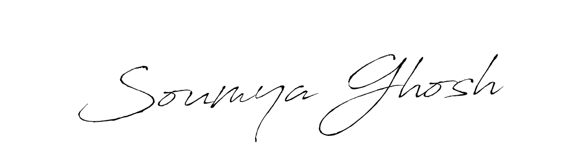 Create a beautiful signature design for name Soumya Ghosh. With this signature (Antro_Vectra) fonts, you can make a handwritten signature for free. Soumya Ghosh signature style 6 images and pictures png