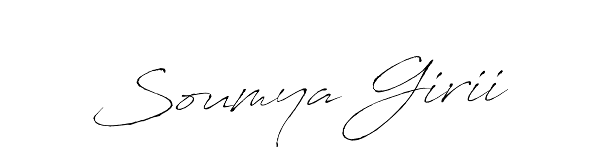 Create a beautiful signature design for name Soumya Girii. With this signature (Antro_Vectra) fonts, you can make a handwritten signature for free. Soumya Girii signature style 6 images and pictures png