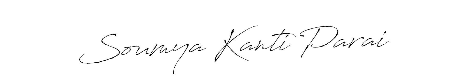 How to make Soumya Kanti Parai name signature. Use Antro_Vectra style for creating short signs online. This is the latest handwritten sign. Soumya Kanti Parai signature style 6 images and pictures png