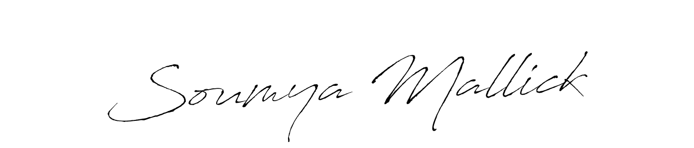 Make a beautiful signature design for name Soumya Mallick. With this signature (Antro_Vectra) style, you can create a handwritten signature for free. Soumya Mallick signature style 6 images and pictures png