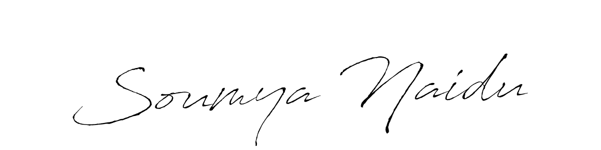 The best way (Antro_Vectra) to make a short signature is to pick only two or three words in your name. The name Soumya Naidu include a total of six letters. For converting this name. Soumya Naidu signature style 6 images and pictures png