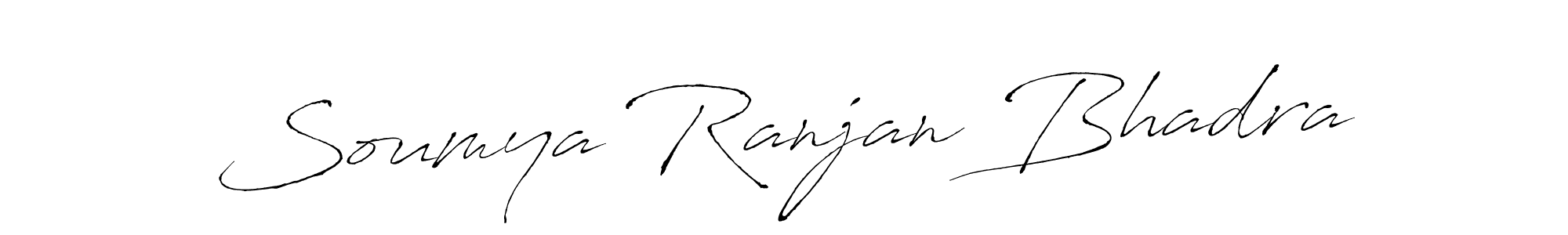 Antro_Vectra is a professional signature style that is perfect for those who want to add a touch of class to their signature. It is also a great choice for those who want to make their signature more unique. Get Soumya Ranjan Bhadra name to fancy signature for free. Soumya Ranjan Bhadra signature style 6 images and pictures png