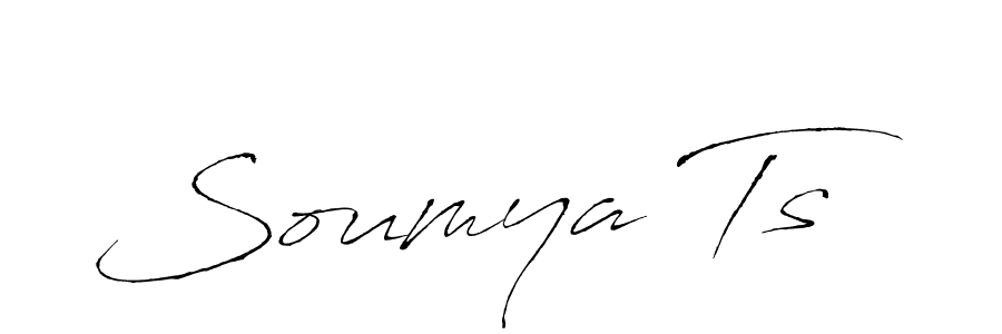 Make a beautiful signature design for name Soumya Ts. With this signature (Antro_Vectra) style, you can create a handwritten signature for free. Soumya Ts signature style 6 images and pictures png