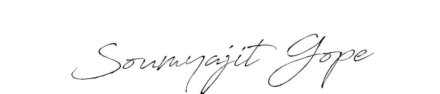 Create a beautiful signature design for name Soumyajit Gope. With this signature (Antro_Vectra) fonts, you can make a handwritten signature for free. Soumyajit Gope signature style 6 images and pictures png
