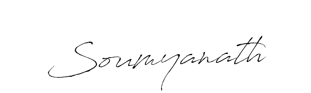 Make a beautiful signature design for name Soumyanath. With this signature (Antro_Vectra) style, you can create a handwritten signature for free. Soumyanath signature style 6 images and pictures png
