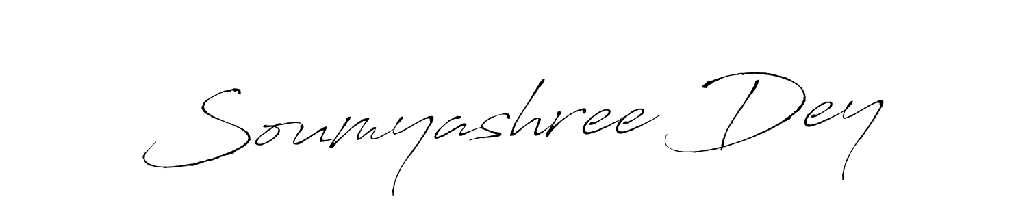 How to make Soumyashree Dey signature? Antro_Vectra is a professional autograph style. Create handwritten signature for Soumyashree Dey name. Soumyashree Dey signature style 6 images and pictures png