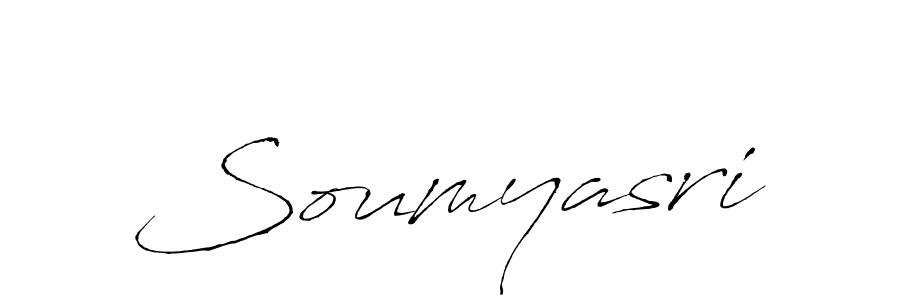 Make a beautiful signature design for name Soumyasri. With this signature (Antro_Vectra) style, you can create a handwritten signature for free. Soumyasri signature style 6 images and pictures png