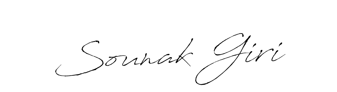 Sounak Giri stylish signature style. Best Handwritten Sign (Antro_Vectra) for my name. Handwritten Signature Collection Ideas for my name Sounak Giri. Sounak Giri signature style 6 images and pictures png