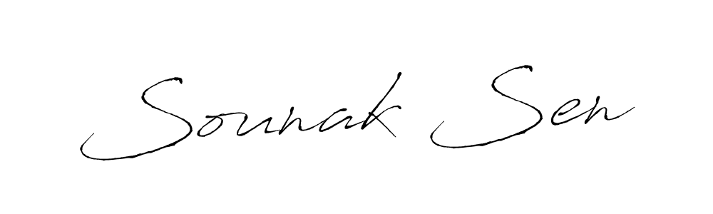 How to make Sounak Sen name signature. Use Antro_Vectra style for creating short signs online. This is the latest handwritten sign. Sounak Sen signature style 6 images and pictures png