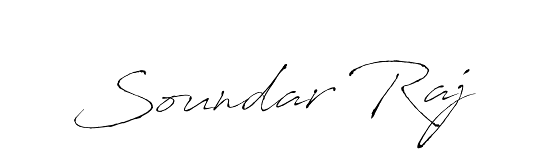 Design your own signature with our free online signature maker. With this signature software, you can create a handwritten (Antro_Vectra) signature for name Soundar Raj. Soundar Raj signature style 6 images and pictures png