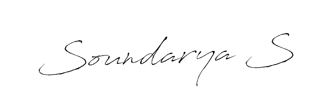 Create a beautiful signature design for name Soundarya S. With this signature (Antro_Vectra) fonts, you can make a handwritten signature for free. Soundarya S signature style 6 images and pictures png