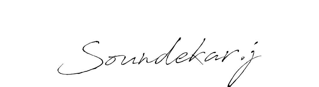 You should practise on your own different ways (Antro_Vectra) to write your name (Soundekar.j) in signature. don't let someone else do it for you. Soundekar.j signature style 6 images and pictures png
