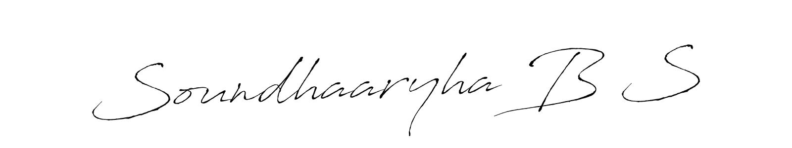 Also we have Soundhaaryha B S name is the best signature style. Create professional handwritten signature collection using Antro_Vectra autograph style. Soundhaaryha B S signature style 6 images and pictures png