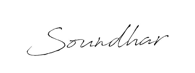 Create a beautiful signature design for name Soundhar. With this signature (Antro_Vectra) fonts, you can make a handwritten signature for free. Soundhar signature style 6 images and pictures png